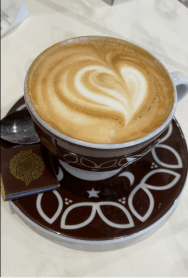 Cappuccino in the mall